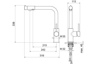 Смеситель для кухни Aquatek Европа AQ1386MB черный