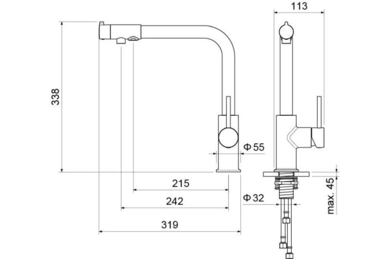Смеситель для кухни Aquatek Европа AQ1386CR хром