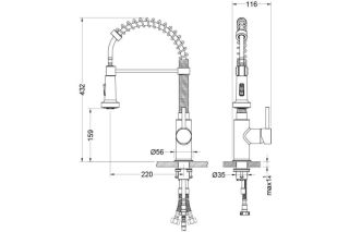 Смеситель для кухни Aquatek Европа AQ1387MB черный