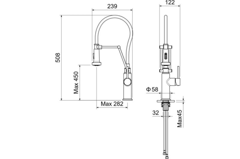 Смеситель для кухни Aquatek Европа AQ1388CR хром