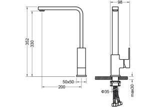 Смеситель для кухни Aquatek Либра AQ1680CR хром