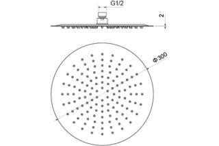 Верхний душ Aquatek AQ2075CR хром
