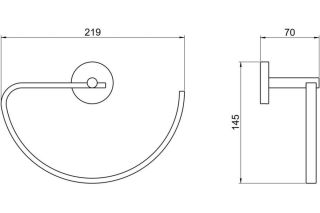 Полотенцедержатель  Aquatek Бетта AQ4621MB черный