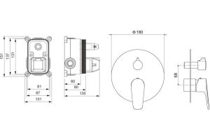 Смеситель для душа Aquatek Бетта AQ1146MB черный