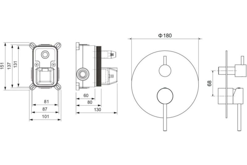 Смеситель для душа Aquatek Европа AQ1346CR хром