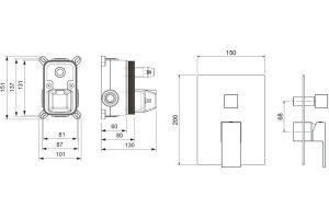 Смеситель для душа Aquatek Либра AQ1646CR хром
