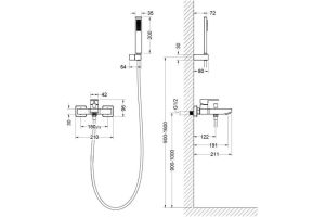Смеситель для ванны Aquatek Либра AQ1649CR хром