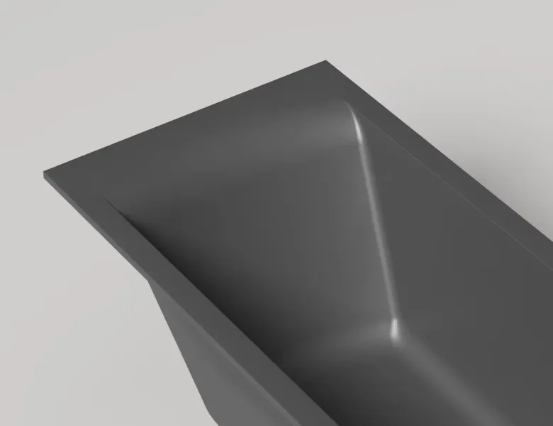 Ванна из искусственного камня Salini Cascata S-Sense 104113GRF 170x75см RAL полностью
