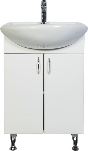 Тумба с раковиной Orange Роса LA-50TUW+RA белый