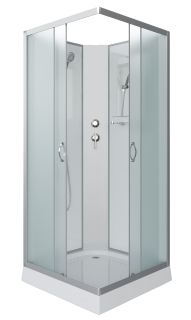 Душевая кабина Niagara NG-1101-14BK 90x90см серебро/матовое