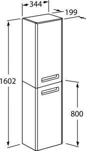 Пенал Roca Gap ZRU9302883 R белый глянец