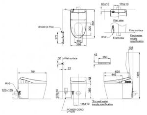 Приставной унитаз TOTO Neorest CS989PVR#NW1 безободковый белый