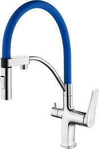 Смеситель для кухни Lemark Comfort LM3074C-Blue хром/синий