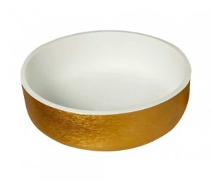 Раковина накладная Boheme Corian золото 819-G