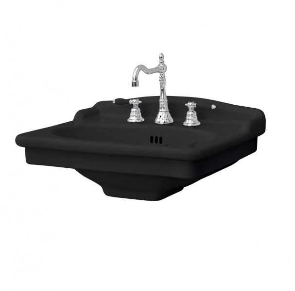 Раковина ArtCeram Hermitage HEL002 03 00 nero *1 черная 68 см Раковина ArtCeram Hermitage HEL002 03 00 nero *1 черная 68 см