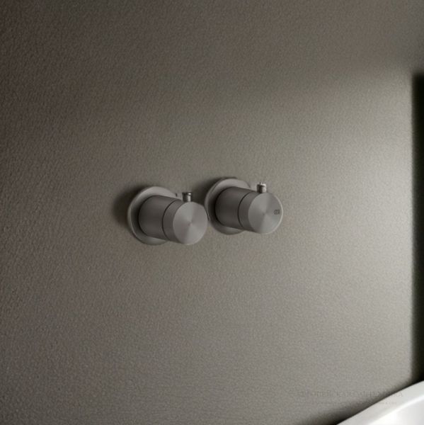 Встраиваемый смеситель для душа Gessi 316 54234.707 с термостатом чёрный брашированный