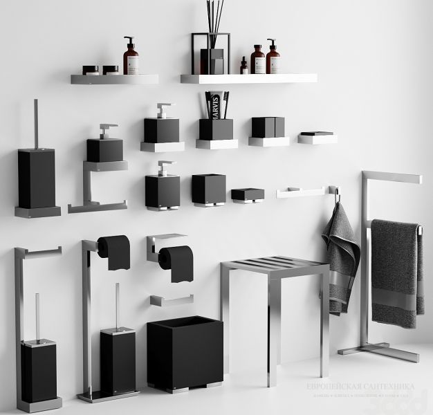 Стакан Gessi Rettangolo 20832.149 чёрный матовый/брашированный никель