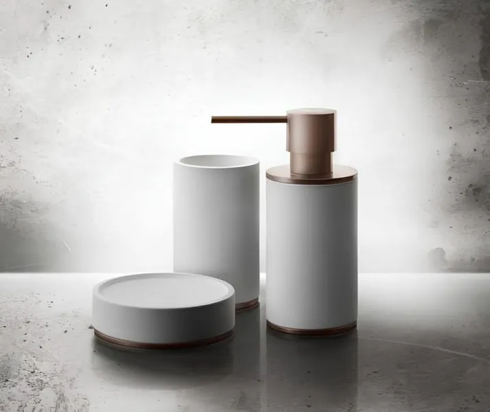 Стакан Gessi 316 54731.726 белый/брашированная бронза