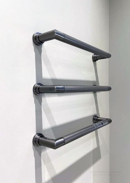 Полотенцесушитель электрический Margaroli Sereno 621/G/522 Switch Black Brushed Nickel 52 см чёрный брашированный никель