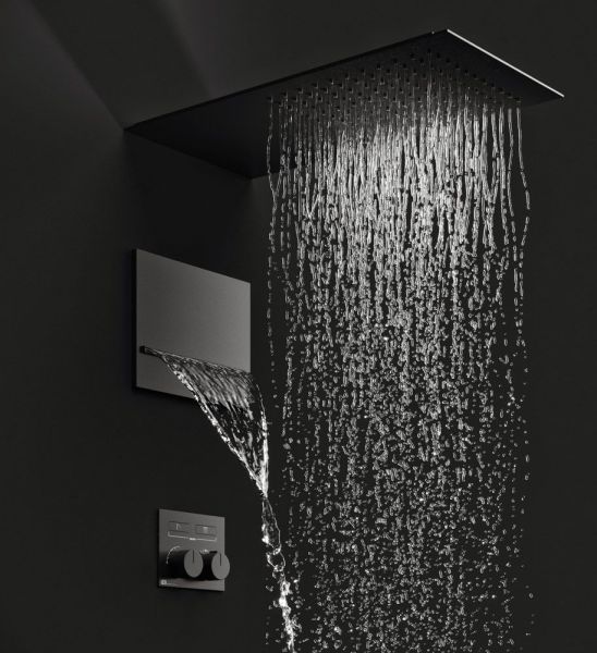 Верхний душ Gessi Tre Millimetri 33061.706 20 см чёрный