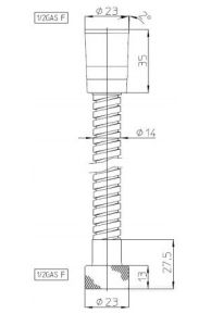 Шланг душевой Bossini Doppia A00048C.030 150 см хром