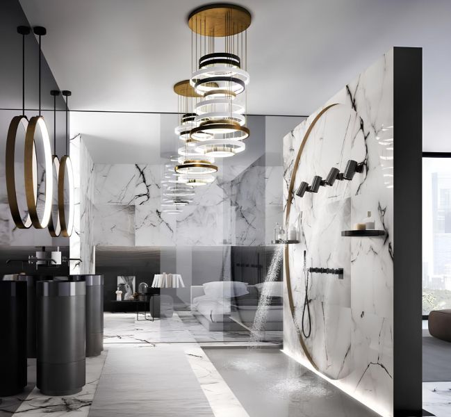 Встраиваемый смеситель для раковины Gessi Intreccio 54194.707 чёрный брашированный