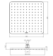 Верхний душ Bossini I00598.073 28 см чёрный матовый