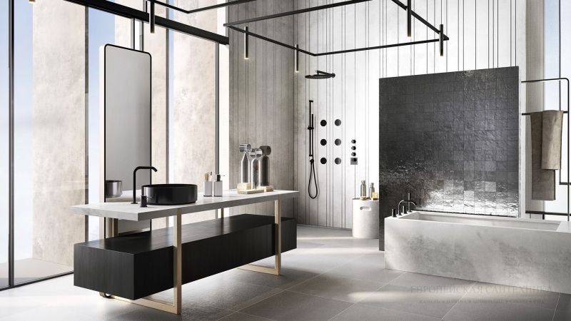 Верхний душ Gessi 316 54148.707 35 см чёрный брашированный