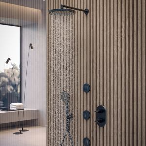 Верхний душ Bossini Apice H70430I.073 28 см чёрный матовый