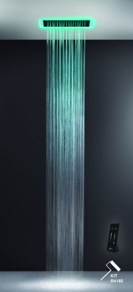 Верхний душ Gessi Afilo 57401.279 50x30 см хромотерапия белый матовый