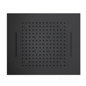 Верхний душ Bossini Dream H38908.073 с LED подсветкой 57 см чёрный матовый