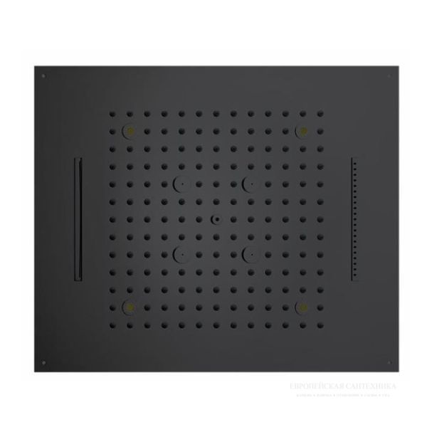 Верхний душ Bossini Dream H38908.073 с LED подсветкой 57 см чёрный матовый