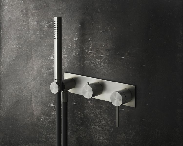 Встраиваемый смеситель для душа Gessi 316 54038.239 брашированная сталь