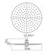 Верхний душ Bossini Cosmo I00596.073 28 см чёрный матовый
