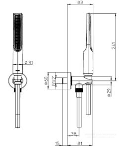 Душевая лейка Bossini Apice CE3004C.045 белый матовый