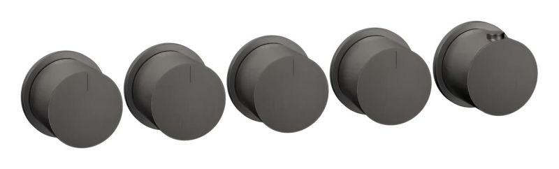 Встраиваемый смеситель для душа Gessi Goccia 63438.707 с термостатом чёрный брашированный