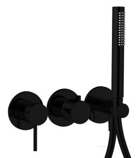 Смеситель для душа Carlo Frattini Spillo Up F3049X8NS+F3400 чёрный матовый