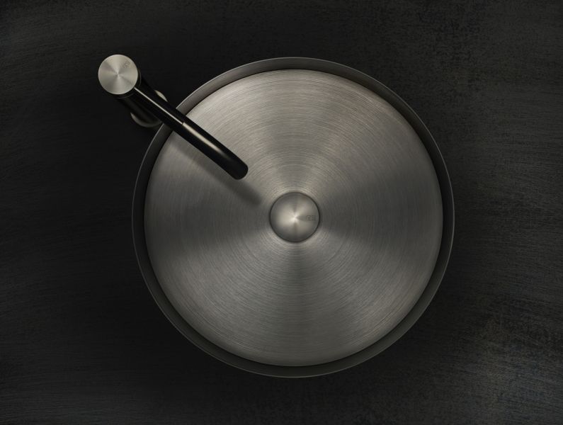 Смеситель для раковины Gessi Flessa 54006.707 чёрный брашированный