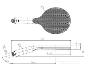 Душевая лейка Bossini Apice B00910.045 чёрный матовый