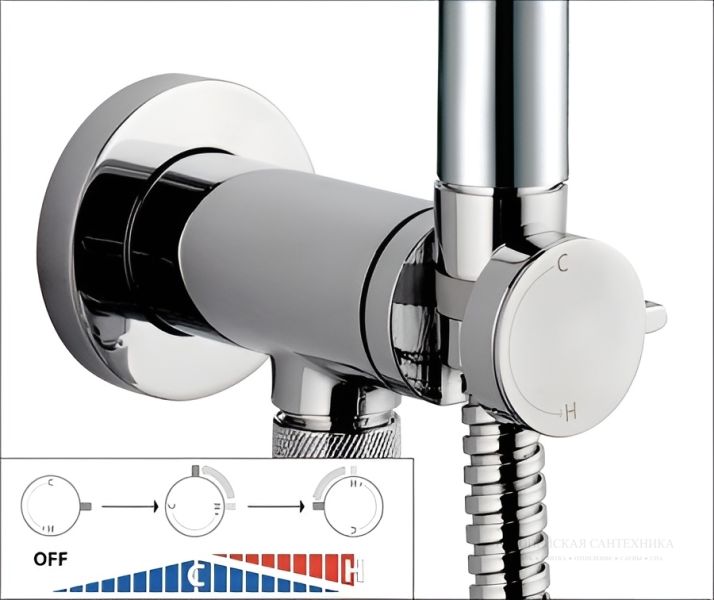 Гигиенический душ Bossini Nikita Mixer Set E37008.043 золото матовое