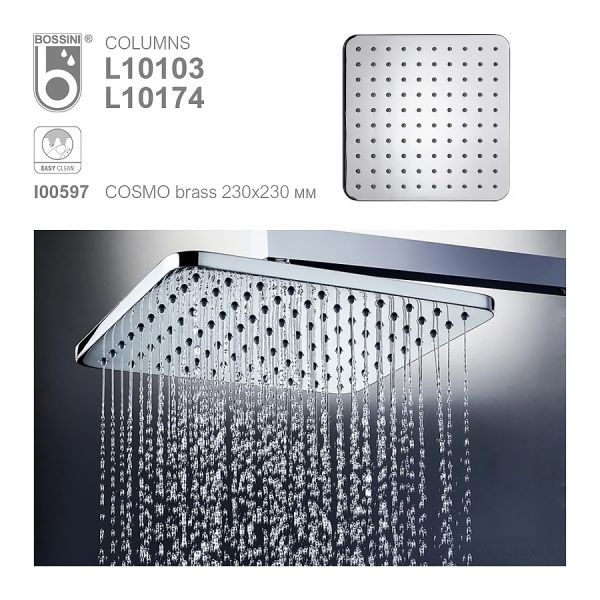Душевая стойка Bossini L10174.073 с термостатом чёрный матовый