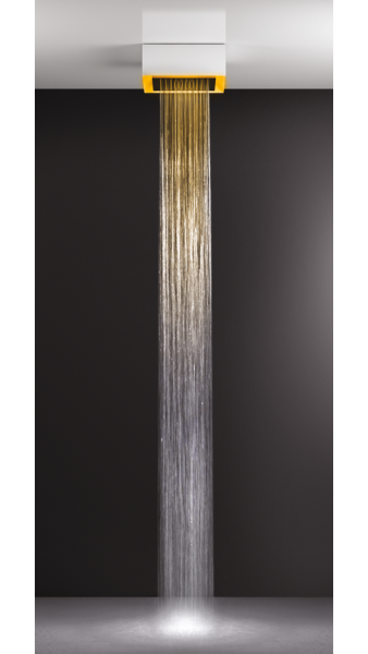 Верхний душ Gessi Afilo 57303.279 30 см с эффектом хромотерапии белый матовый