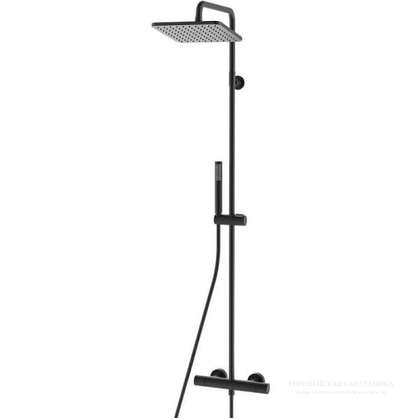 Душевая стойка Bossini Cosmo L10103.073 с термостатом чёрный матовый