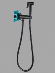 Гигиенический душ со смесителем ALMAes Agata AL-877-05 чёрный