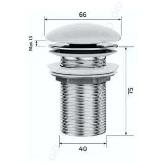 Донный клапан для раковины Gid Minucia Gmh100 74401K серый матовый