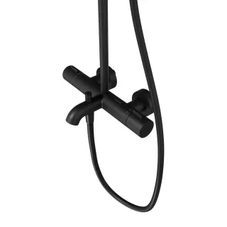 Душевая стойка VitrA Base Round (Бейс Раунд) A4730336EXP с термостатом чёрный матовый
