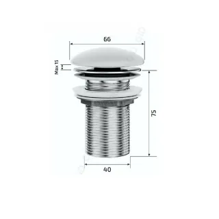Донный клапан для раковины Gid Minucia Br100 74406K коричневый матовый