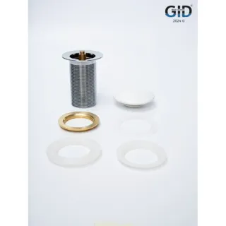 Донный клапан для раковины Gid Minucia Whm100 74403K без перелива Clik-Clak белый матовый