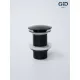 Донный клапан для раковины Gid Minucia G-54BL 76601K без перелива Clik-Clak черный