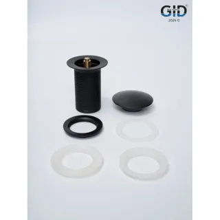 Донный клапан для раковины Gid Minucia G-55BM 76602K без перелива Clik-Clak черный матовый